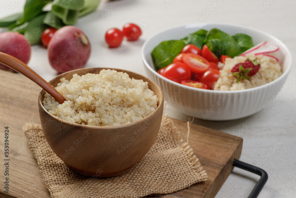 Superfood quinoa salad with tomato,radish and corn salad. Superfood quinoa salad with tomato,radish and corn salad.