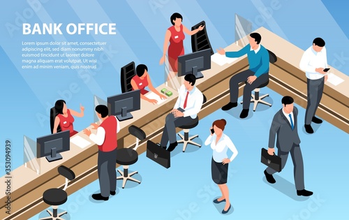 Isometric Bank Illustration