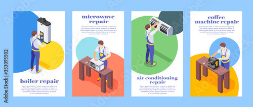 Home Appliance Banners Set