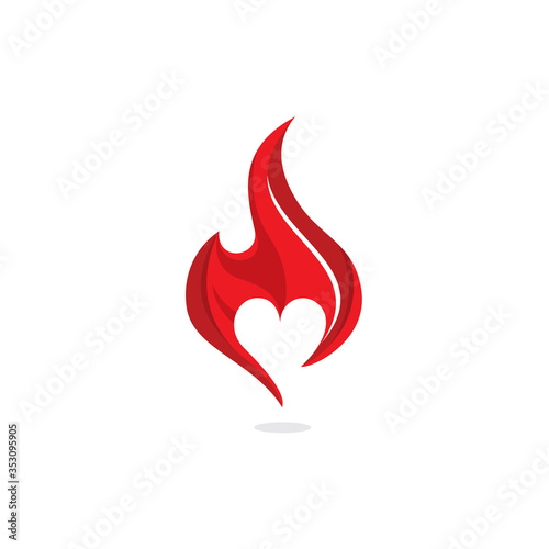 Heart fire logo