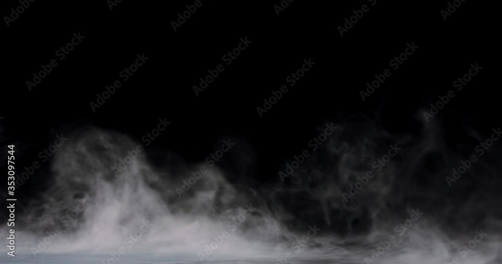swirling smoke rolling low across the ground.