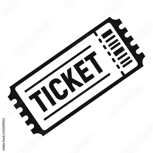 Soccer match ticket icon. Simple illustration of soccer match ticket vector icon for web design isolated on white background