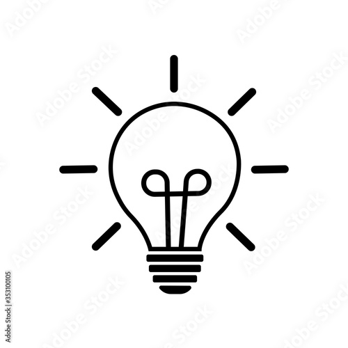 light bulb line icon vector illustration. light lamp. energy and idea symbol 