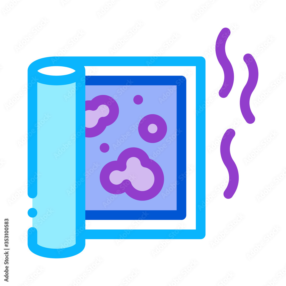 evaporation from carpet cleaning icon vector. evaporation from carpet cleaning sign. color symbol illustration evaporation from carpet cleaning icon vector. evaporation from carpet cleaning sign. color symbol illustration