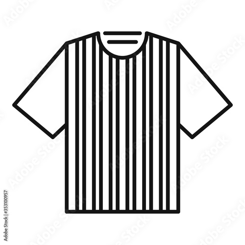Soccer referee tshirt icon. Outline soccer referee tshirt vector icon for web design isolated on white background