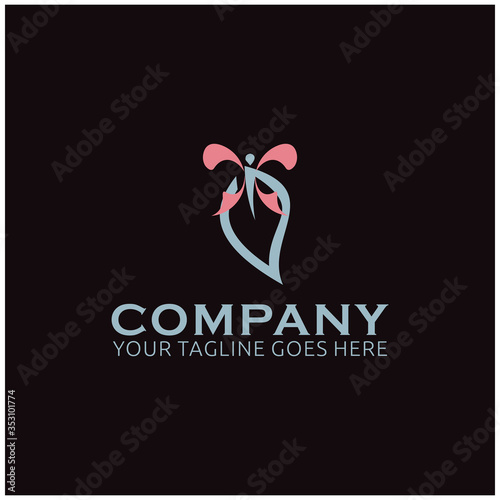 Butterflies with leaves to inspire logo design