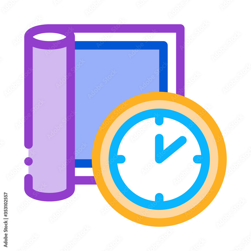 carpet cleaning timeout icon vector. carpet cleaning timeout sign. color symbol illustration carpet cleaning timeout icon vector. carpet cleaning timeout sign. color symbol illustration