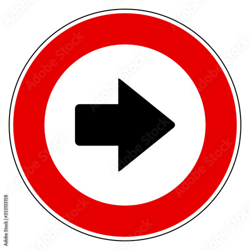 Free Download Pfeil nach rechts und Verbotsschild - GFXLoad