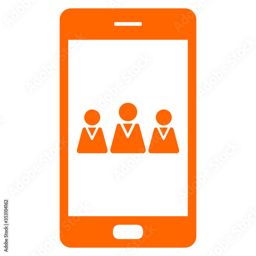 Team und Smartphone