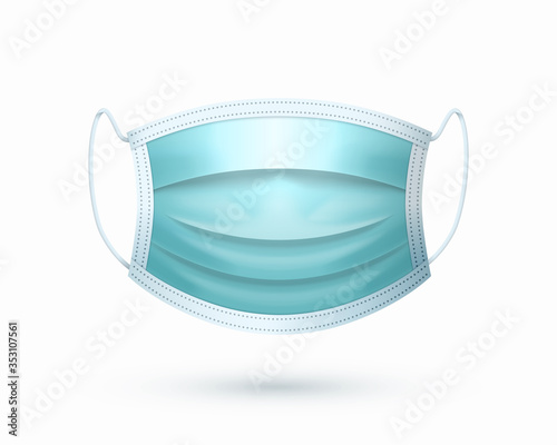 Medical face mask isolated on white background. Vector illustration
