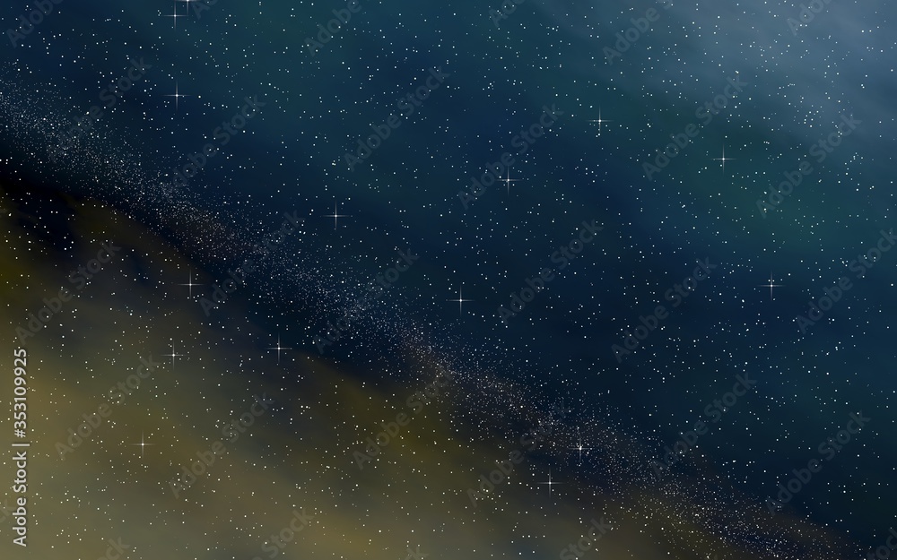 Fototapeta premium Colorful and beautiful space background. Outer space. Starry outer space texture. 3D illustration