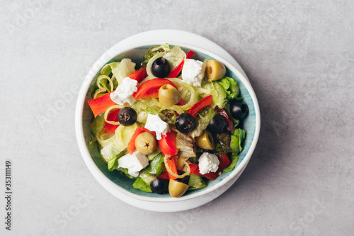tasty fresh vegetable salad in bowl
