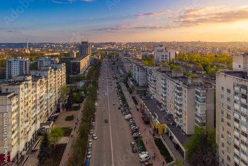 Panoramic view of Chisinau, the capital city of the Republic of Moldova