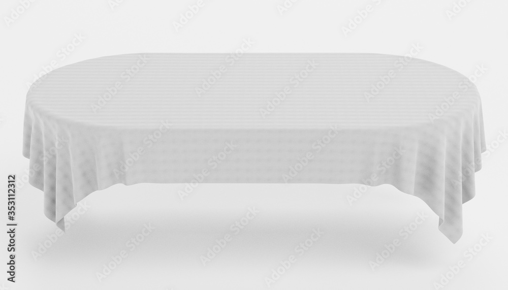 Realistic 3D Render of Tablecloth Realistic 3D Render of Tablecloth