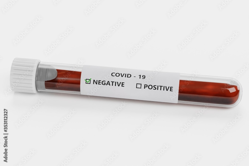 Realistic 3D Render of Test Tube - Covid-19 Test