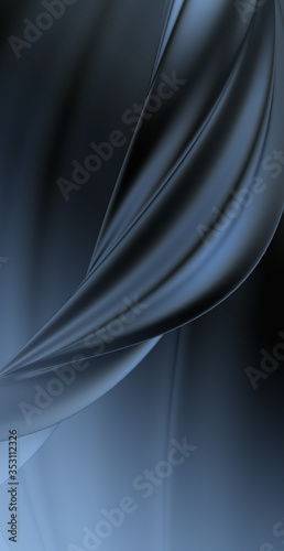 Abstract technological background of wave geometry. 3d render
