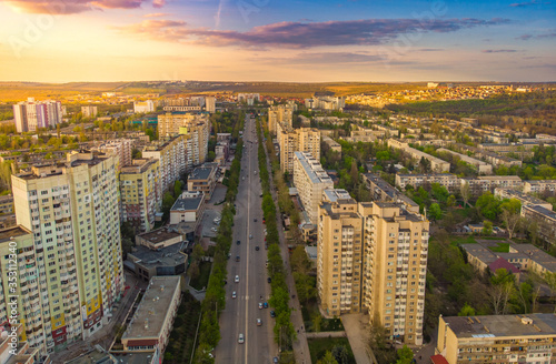 Panoramic view of Chisinau, the capital city of the Republic of Moldova