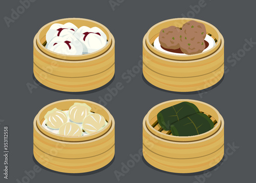 Asian food - Dim sum in Steamer