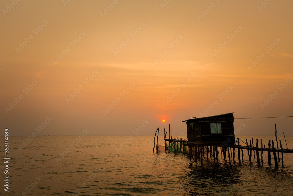 Sunset on Ong Lang beach Phu Quoc