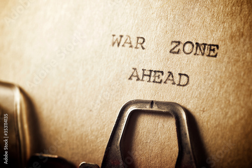 War zone ahead text