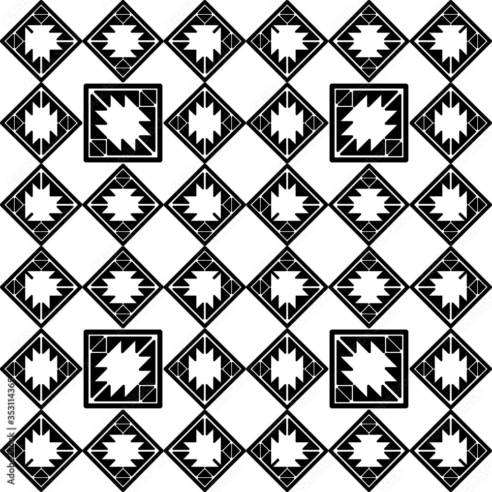 Fototapeta premium Aztec elements. Seamless pattern. Geometry. Ethnic boho ornament. Tribal motif. Vector illustration for web design or print.
