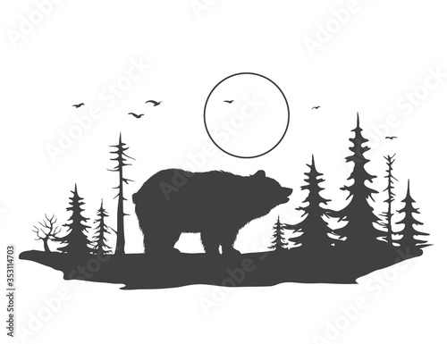 bear in forest