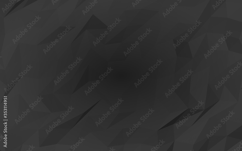 Black abstract background. Lowpoly backdrop. Gloomy crumpled paper. 3D illustration Black abstract background. Lowpoly backdrop. Gloomy crumpled paper. 3D illustration