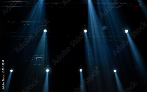 Spotlights in a theater