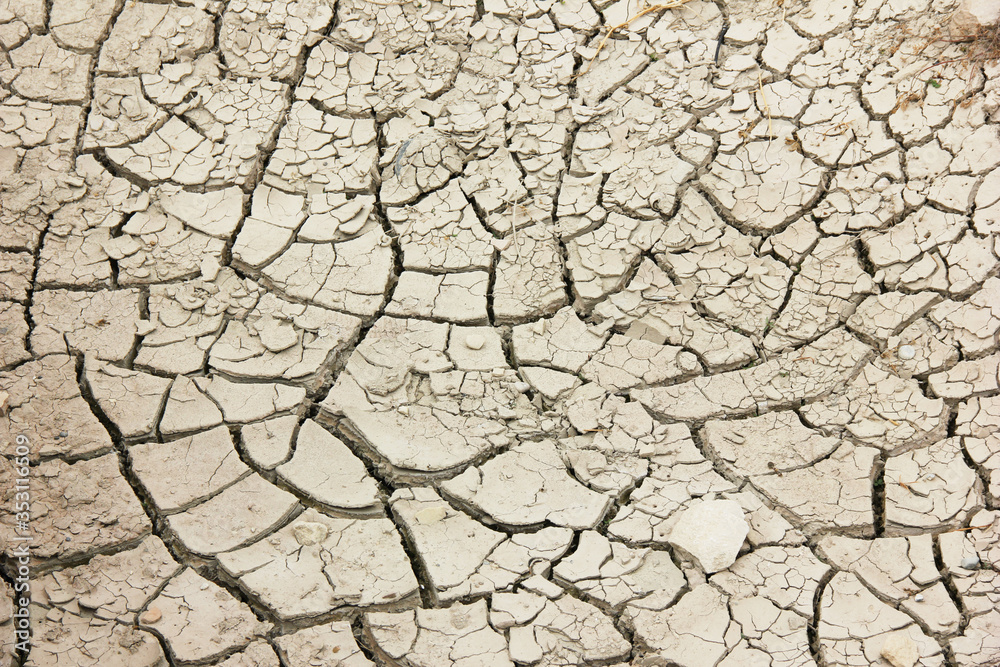 Earth and clay cracked by severe drought and lack of water Earth and clay cracked by severe drought and lack of water