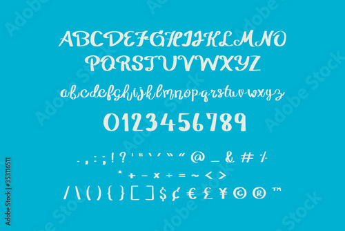 This set is alphabets A-Z, numeral and punctuation that you can use on your logos, social media, print etc.