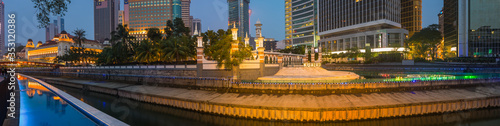 Canvas Print Kuala Lumpur cityscape at sunset, Malaysia. Panorama