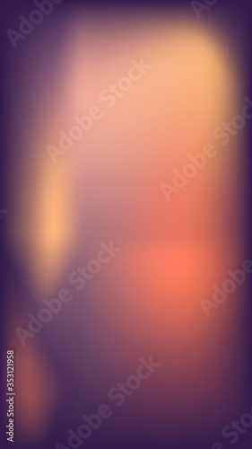 Colourful blurry phone wallpaper for standart smartphone screen format. Size 9:16, vector