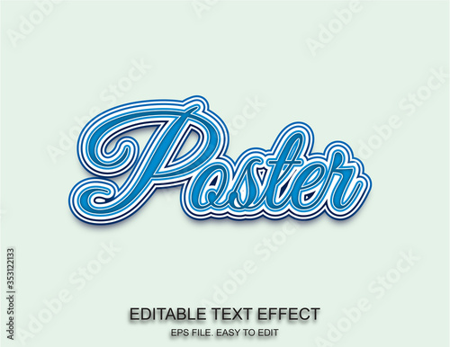 Blue pastel text effect