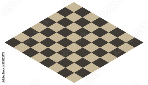 Chess board vector isolated in perspective