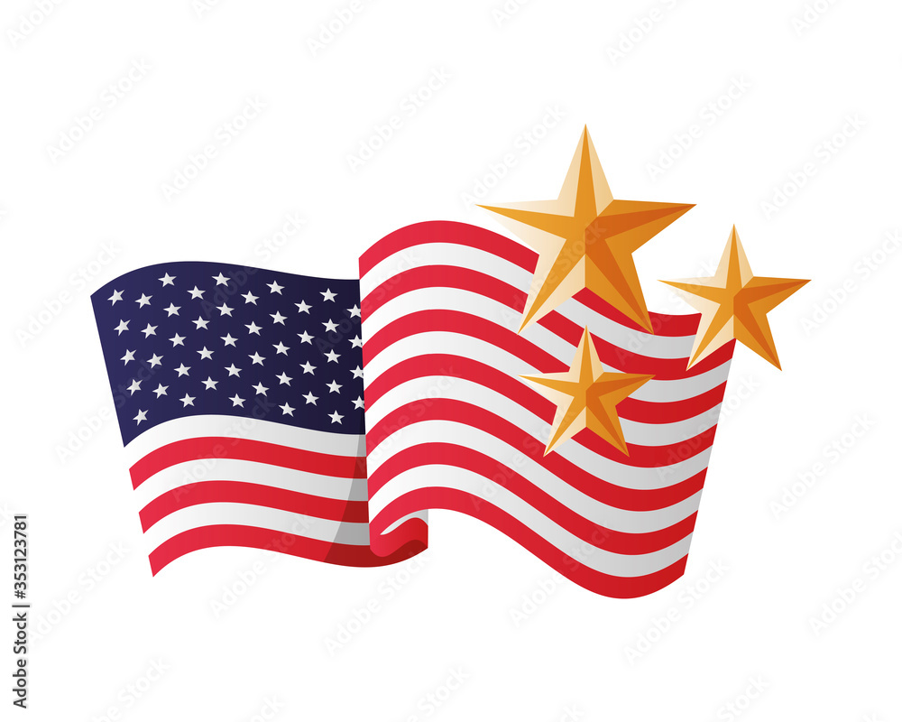 Obraz premium united states of america flag with stars