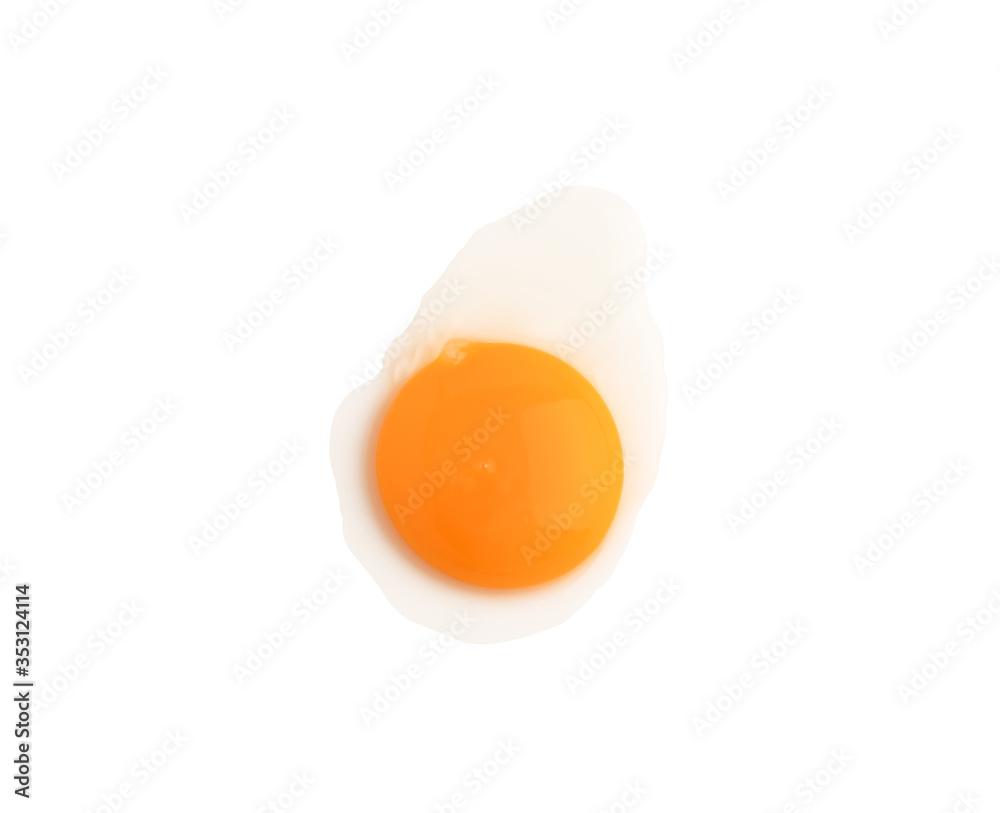 Raw yolks egg isolated on the white background