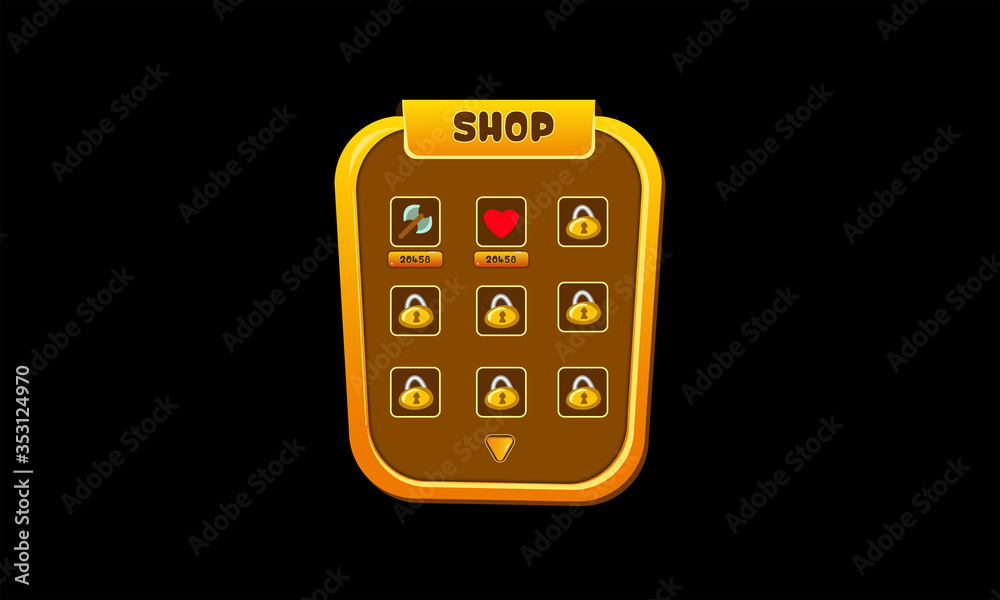 shop ui kits - game ui vector elements - ui elements design shop ui kits - game ui vector elements - ui elements design