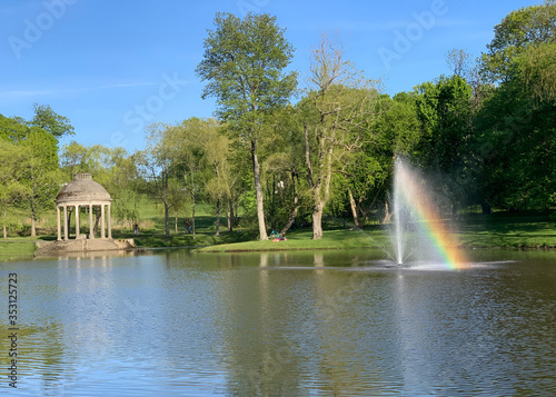 Beautiful day at Larz Anderson Park in Brookline, Massachusetts, United States