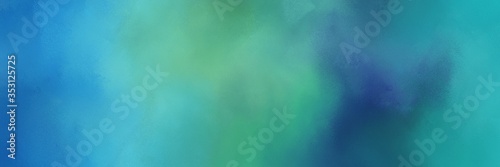 colorful abstract painting background texture with blue chill, dark slate gray and medium turquoise colors. can be used as poster background or wallpaper