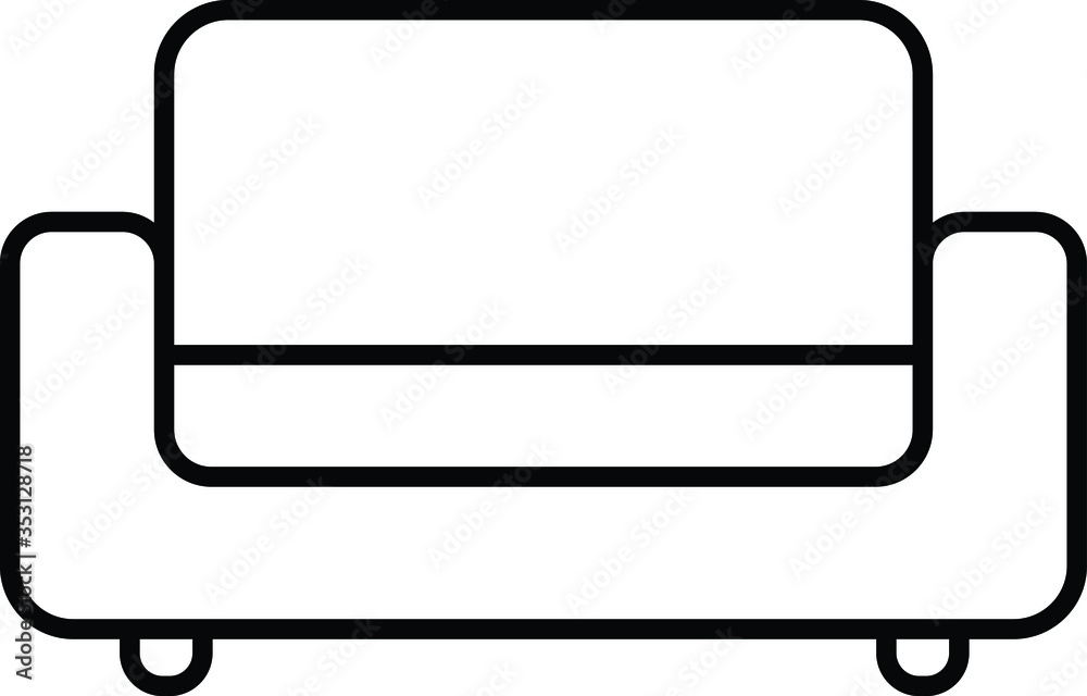sofa icon outline isolated vector illustration sofa icon outline isolated vector illustration
