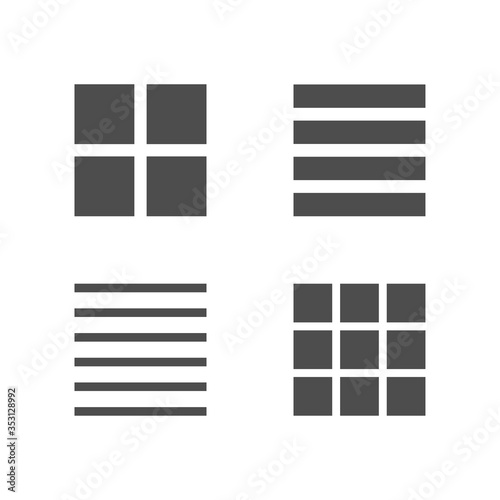 Flat menu icon for web site design. Vector ui design.