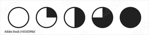 Pie chart diagram isolated icon. Vector busines concept in flat.