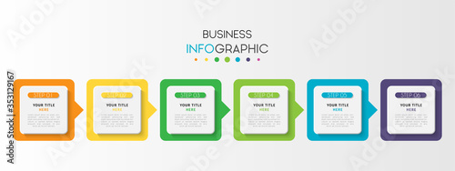 Business infographic element with options, steps, number vector template design