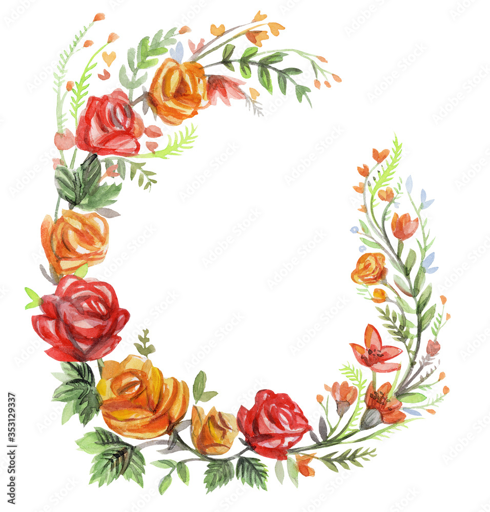 Watercolor wreath 3 Watercolor wreath 3