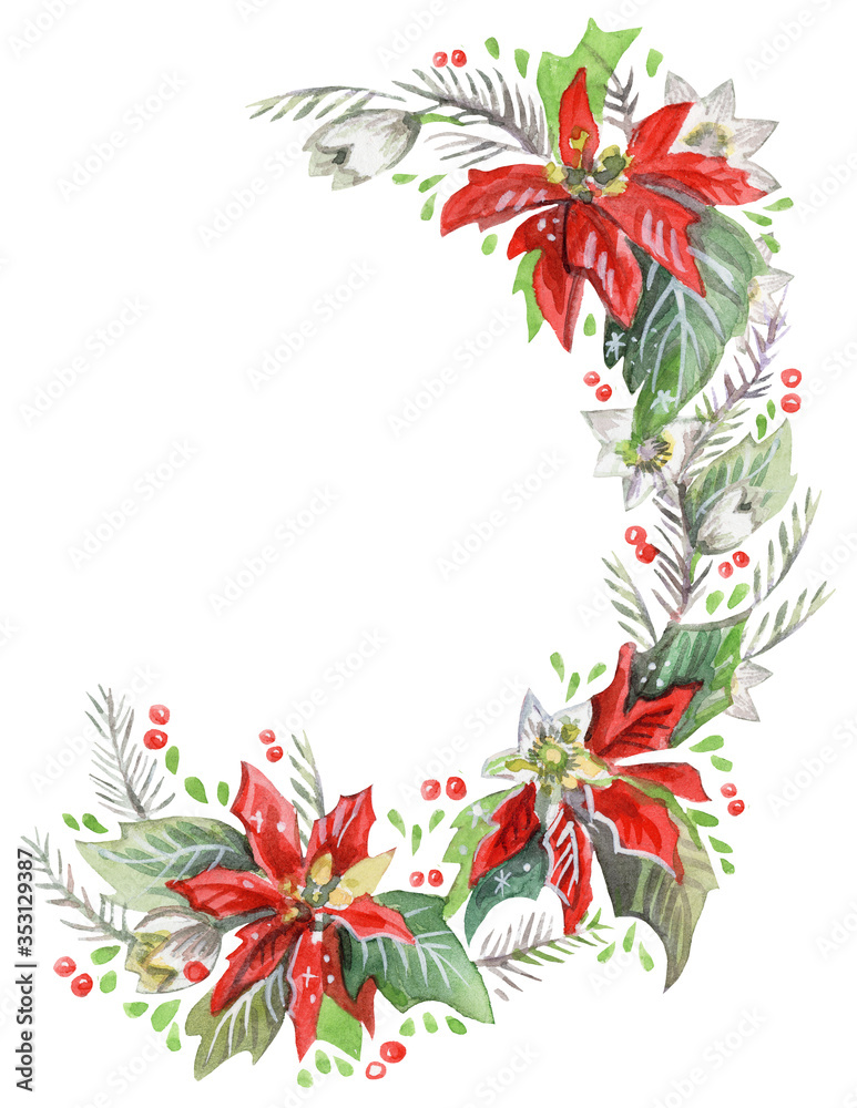 Watercolor wreath 4 Watercolor wreath 4