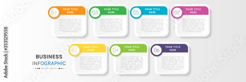 Business infographic element with options, steps, number vector template design