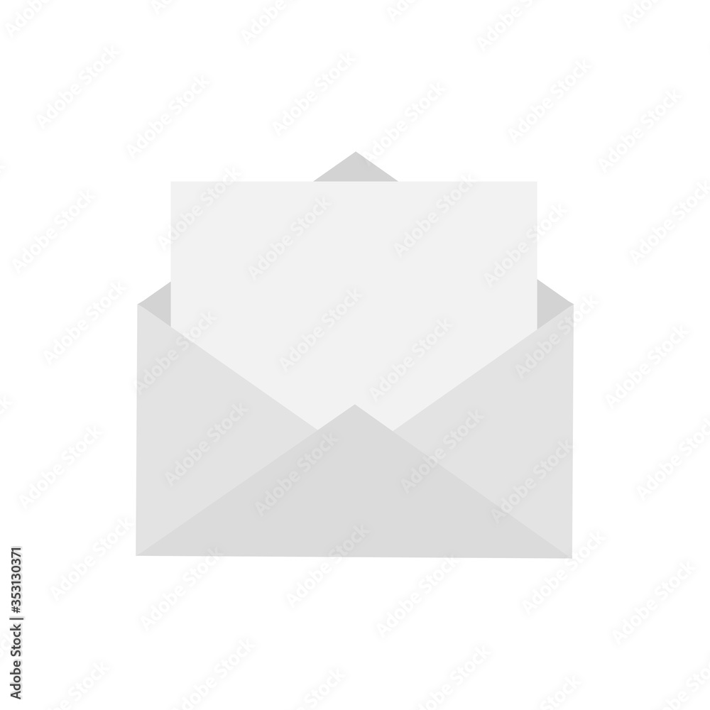 Fototapeta premium Template messege on white background. Email for design. Notification vector concept.