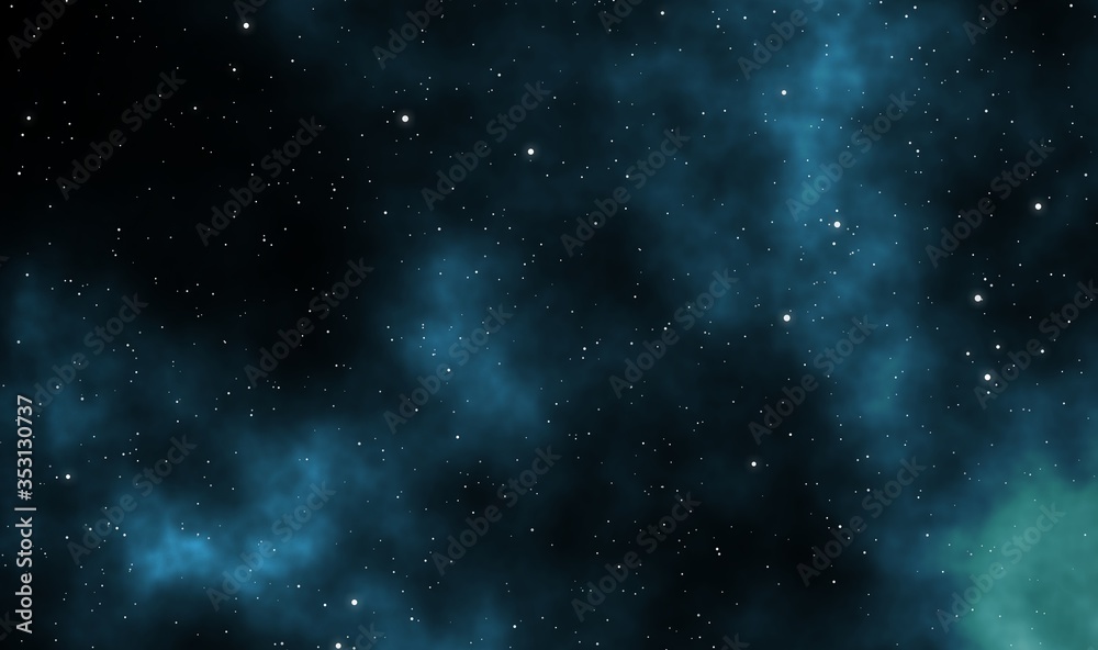 Fototapeta premium Space scape illustration graphic design background