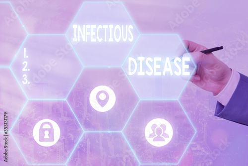 Fotografie Writing note showing Infectious Disease
