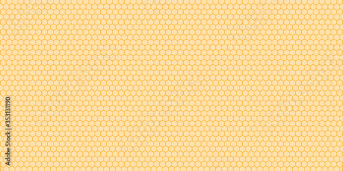 Vector isolated honeycomb background. Hexagon simple pattern in flat